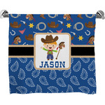 Blue Western Bath Towel (Personalized)