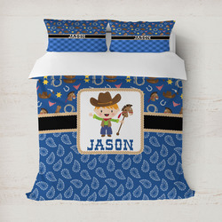 Blue Western Duvet Cover Set - Full / Queen (Personalized)