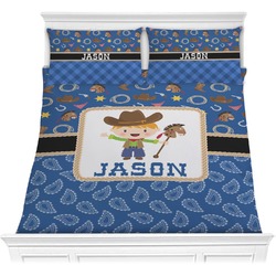 Blue Western Comforter Set - Full / Queen (Personalized)