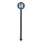 Blue Western Black Plastic 5.5" Stir Stick - Round - Single Stick