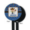 Blue Western Black Plastic 5.5" Stir Stick - Single Sided - Round - Front & Back