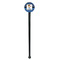 Blue Western Black Plastic 7" Stir Stick - Round - Single Stick