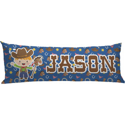 Blue Western Body Pillow Case (Personalized)