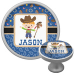 Blue Western Cabinet Knob (Silver) (Personalized)