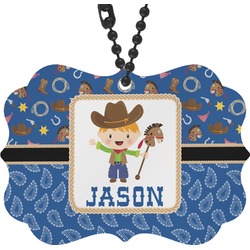 Blue Western Rear View Mirror Charm (Personalized)