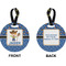 Blue Western Circle Luggage Tag (Front + Back)