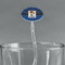 Blue Western Clear Plastic 7" Stir Stick - Oval - Main