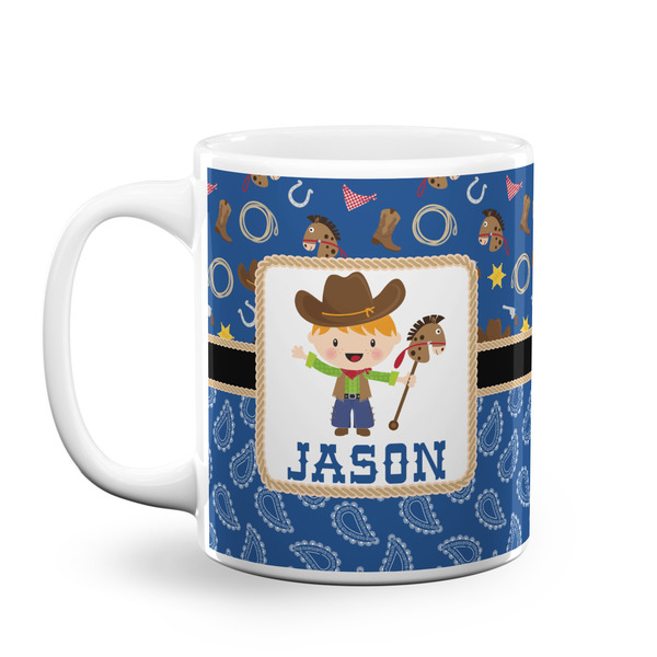 Custom Blue Western Coffee Mug (Personalized)