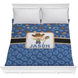 Blue Western Comforter - Full / Queen (Personalized)