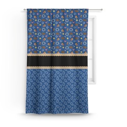 Blue Western Curtain - 50"x84" Panel