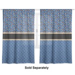 Blue Western Curtain Panel - Custom Size