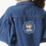 Blue Western Twill Iron On Patch - Custom Shape - X-Large (Personalized)