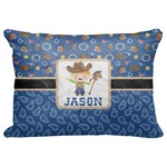 Blue Western Decorative Baby Pillowcase - 16"x12" (Personalized)