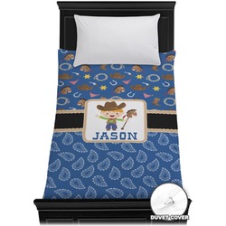 Blue Western Duvet Cover - Twin (Personalized)
