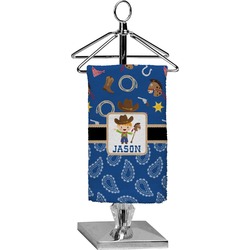 Blue Western Finger Tip Towel - Full Print (Personalized)