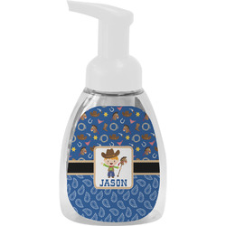 Blue Western Foam Soap Bottle - White (Personalized)