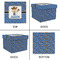 Blue Western Gift Boxes with Lid - Canvas Wrapped - Large - Approval