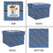 Blue Western Gift Boxes with Lid - Canvas Wrapped - Small - Approval