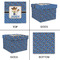 Blue Western Gift Boxes with Lid - Canvas Wrapped - X-Large - Approval