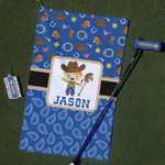 Blue Western Golf Towel Gift Set (Personalized)