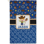 Blue Western Golf Towel - Poly-Cotton Blend - Small w/ Name or Text