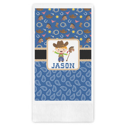 Blue Western Guest Paper Towels - Full Color (Personalized)