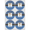 Blue Western Icing Circle - Large - Set of 6