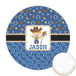 Blue Western Printed Cookie Topper - 2.5" (Personalized)