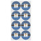 Blue Western Icing Circle - Medium - Set of 8