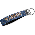 Blue Western Webbing Keychain Fob - Large (Personalized)