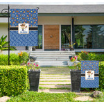 Blue Western Large Garden Flag - Double Sided (Personalized)