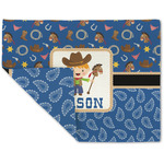 Blue Western Double-Sided Linen Placemat - Single w/ Name or Text