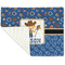 Blue Western Linen Placemat - Folded Corner (single side)