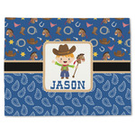 Blue Western Single-Sided Linen Placemat - Single w/ Name or Text