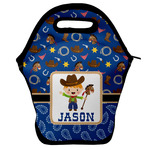 Blue Western Lunch Bag w/ Name or Text