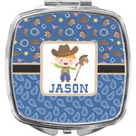 Blue Western Compact Makeup Mirror (Personalized)