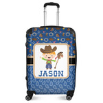 Blue Western Suitcase - 24" Medium - Checked (Personalized)