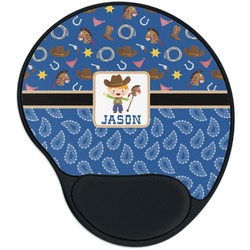 Blue Western Mouse Pad with Wrist Support