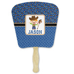 Blue Western Paper Fan (Personalized)