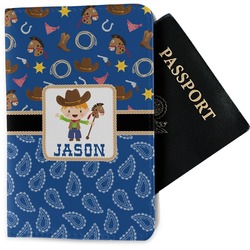 Blue Western Passport Holder - Fabric (Personalized)