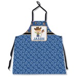 Blue Western Apron Without Pockets w/ Name or Text