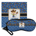 Blue Western Eyeglass Case & Cloth (Personalized)