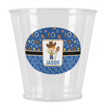 Blue Western Plastic Shot Glass (Personalized)