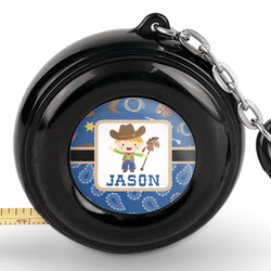Blue Western Pocket Tape Measure - 6 Ft w/ Carabiner Clip (Personalized)