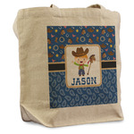 Blue Western Reusable Cotton Grocery Bag (Personalized)