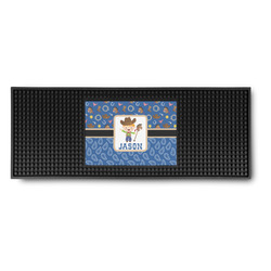 Blue Western Rubber Bar Mat (Personalized)