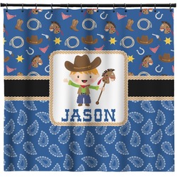 Blue Western Shower Curtain - Custom Size (Personalized)