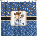 Blue Western Shower Curtain (Personalized)