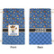 Blue Western Small Laundry Bag - Front & Back View