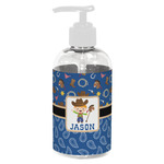 Blue Western Plastic Soap / Lotion Dispenser (8 oz - Small - White) (Personalized)